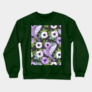 Purple Paper Anemone Collage Crewneck Sweatshirt